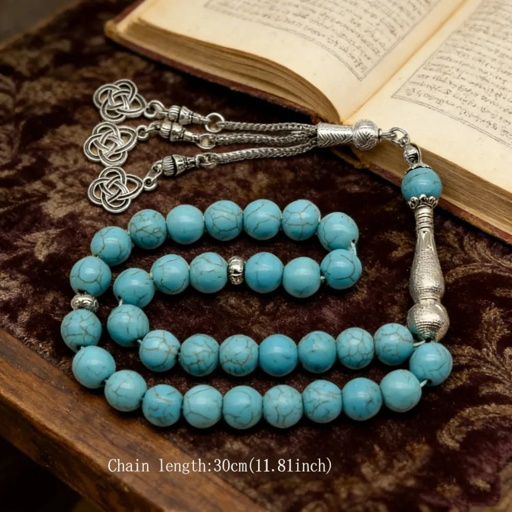 Natural stone tasbih (10 mm, 33 beads) — Premium