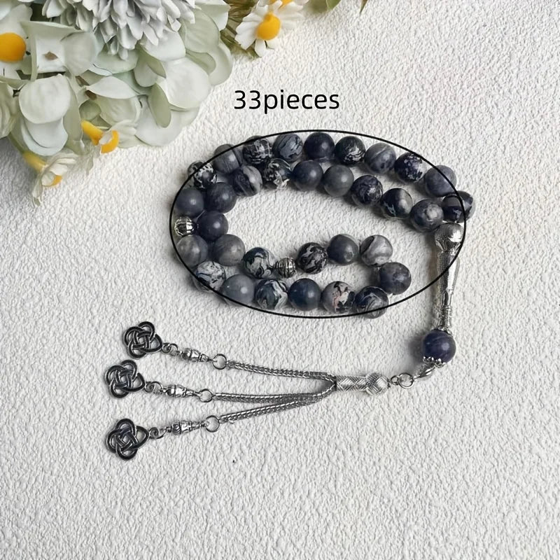 Map stone tasbih (10 mm, 33 beads) — Premium