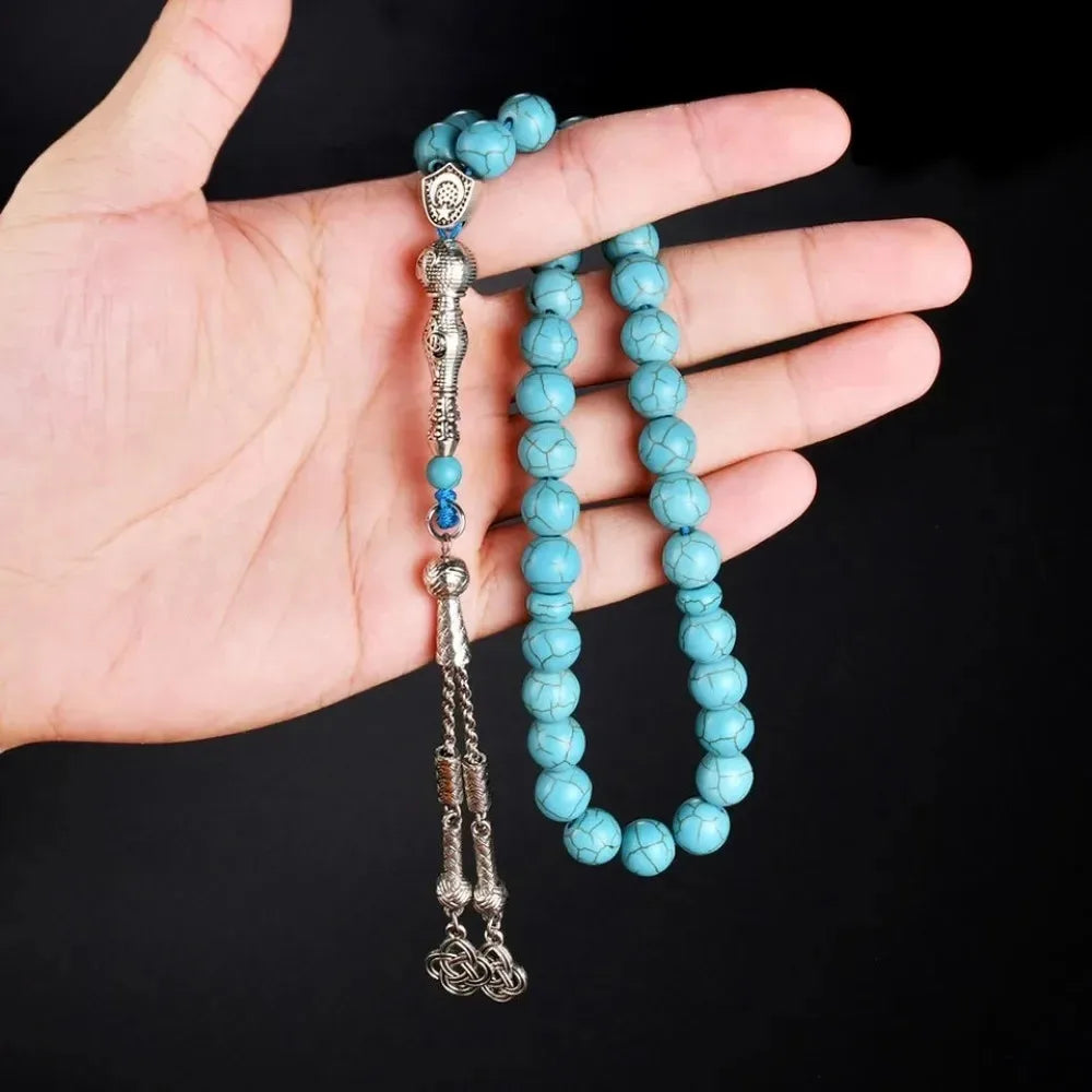 Natural stone tasbih (10 mm, 33 beads) — Premium