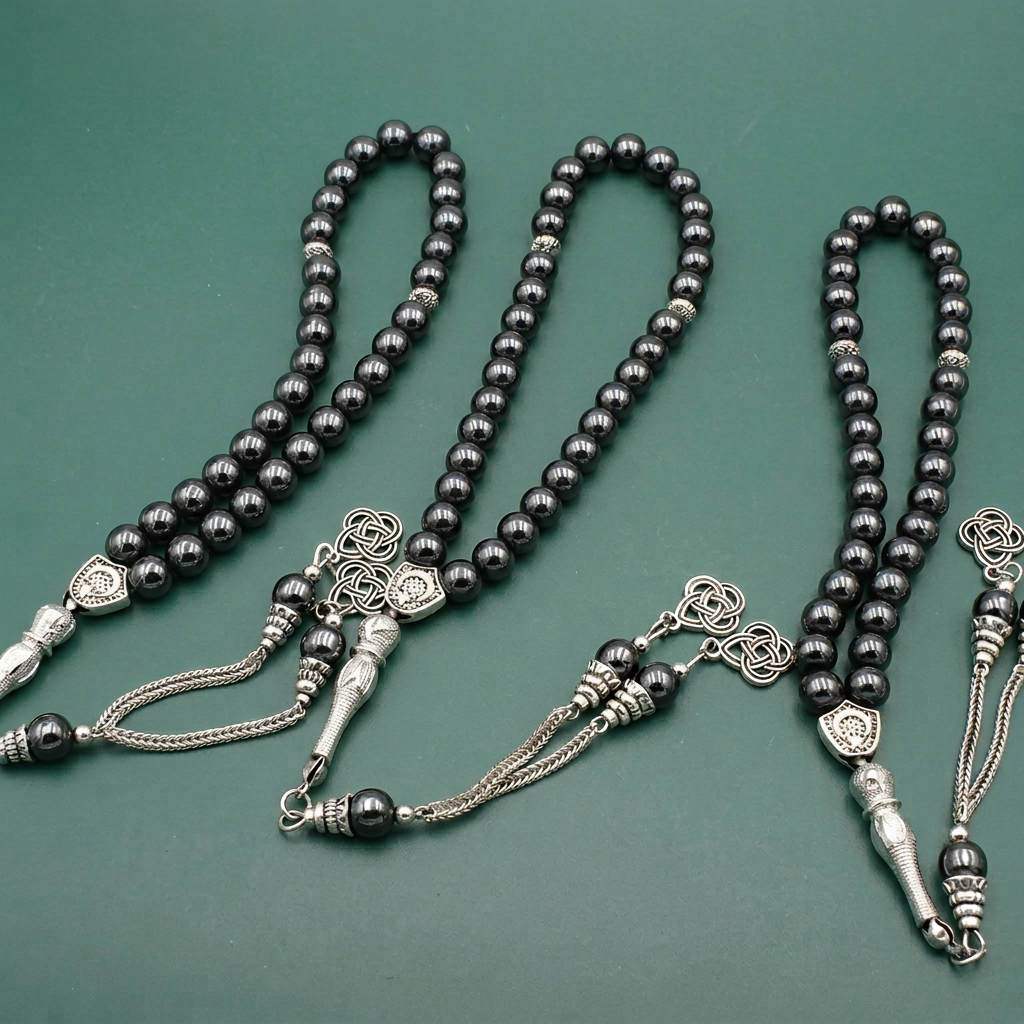Hematite 33-bead tasbih — Premium
